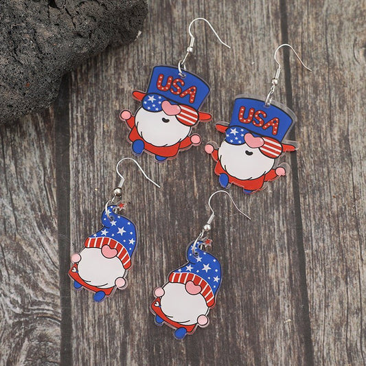 2 Pair Acrylic Gnome Earrings - AlterEgo Trading Company