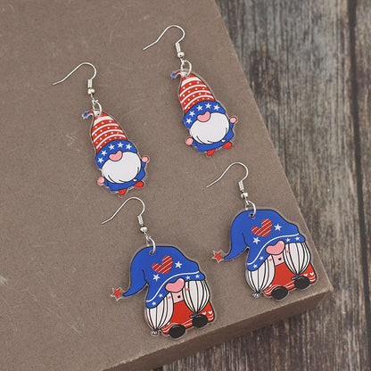 2 Pair Acrylic Gnome Earrings - AlterEgo Trading Company