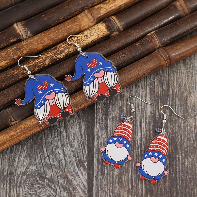 2 Pair Acrylic Gnome Earrings - AlterEgo Trading Company