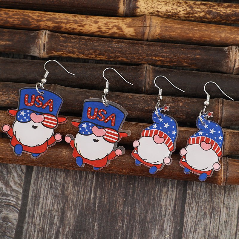 2 Pair Acrylic Gnome Earrings - AlterEgo Trading Company