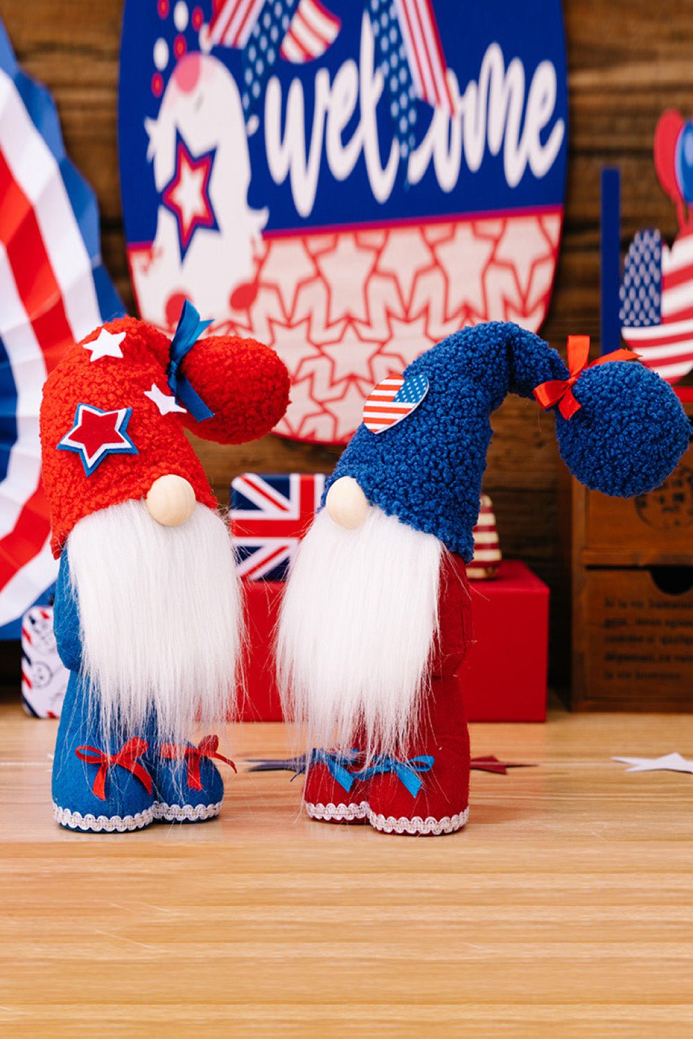 2 - Piece Independence Day Knit Beard Gnomes - Trendy AF