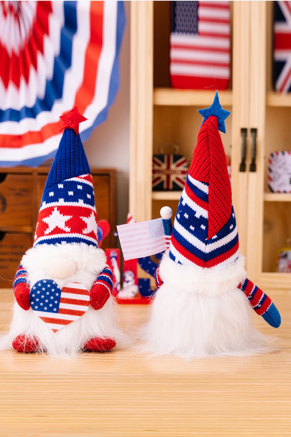 2 - Piece Independence Day Knit Decor Gnomes - Trendy AF