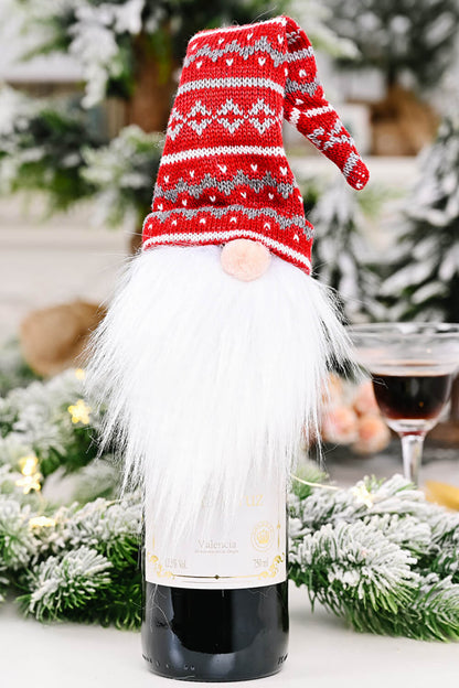 4 - Pack Christmas Faceless Gnome Wine Bottle Covers - AlterEgo Trading Company