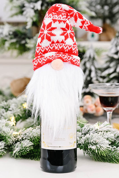 4 - Pack Christmas Faceless Gnome Wine Bottle Covers - AlterEgo Trading Company