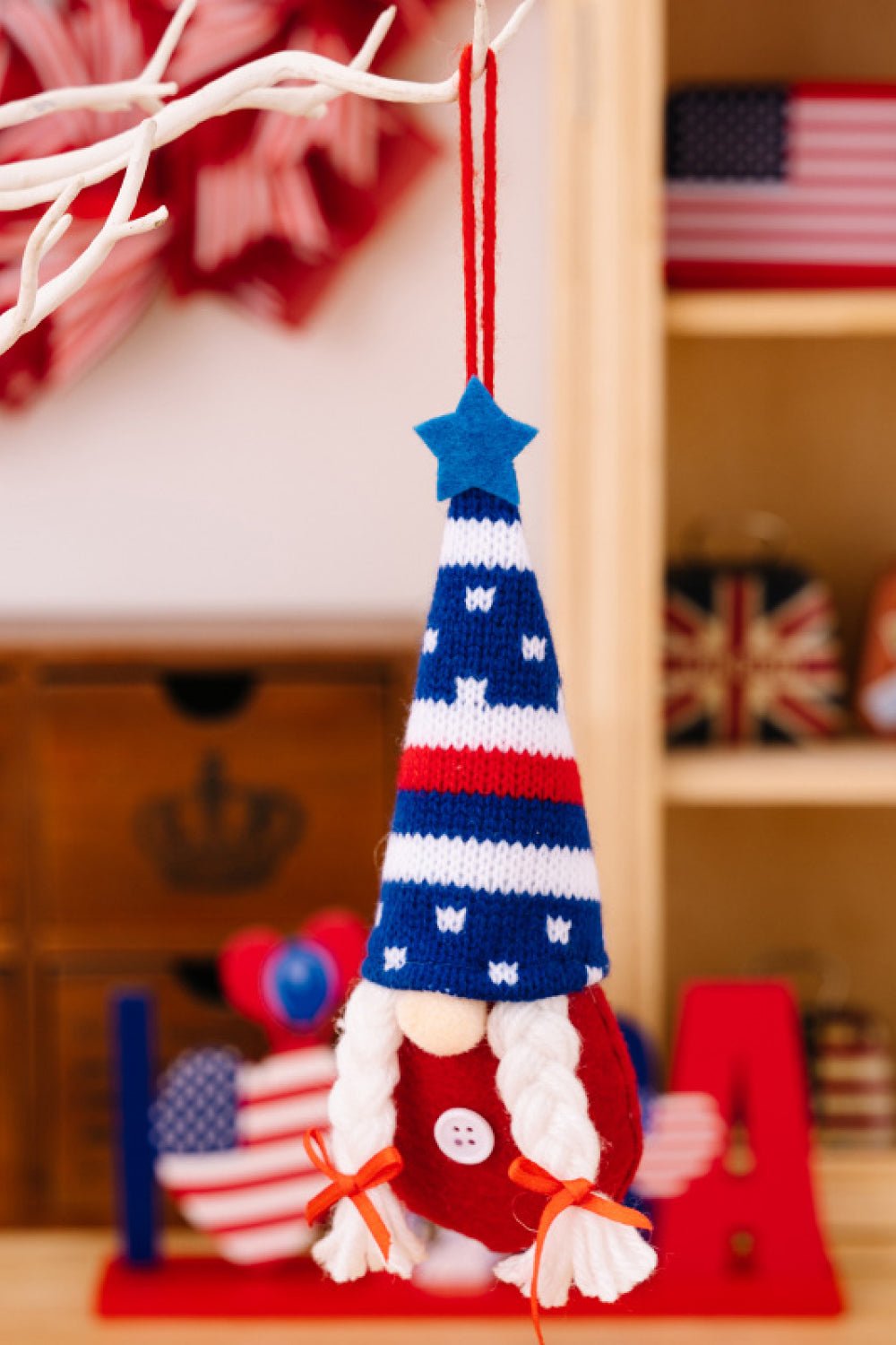 4 - Piece Independence Day Knit Hanging Gnomes - Trendy AF