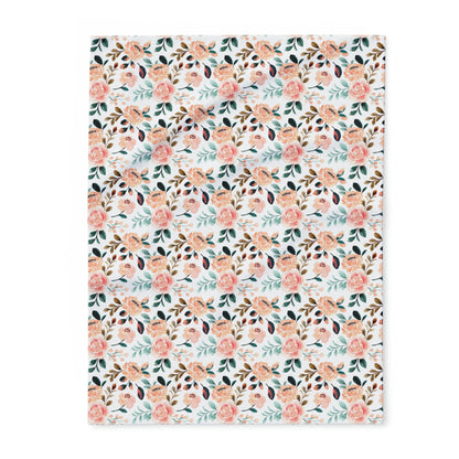 Botanical Bliss - Soft Rose Garden Fleece Blanket - Trendy AF