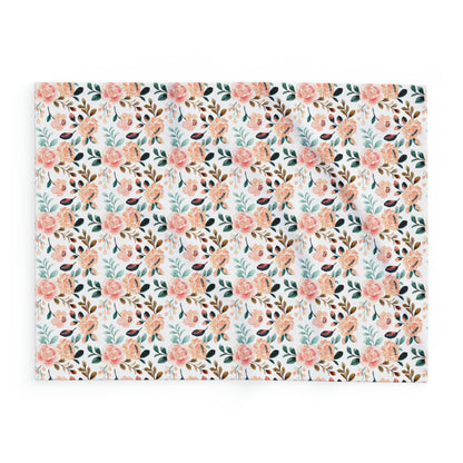 Botanical Bliss - Soft Rose Garden Fleece Blanket - Trendy AF