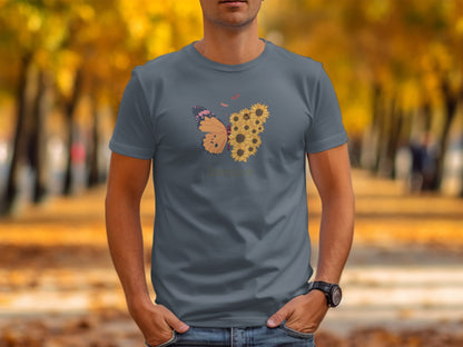 Butterfly and Sunflower Inspire Graphic T-Shirt - Trendy AF