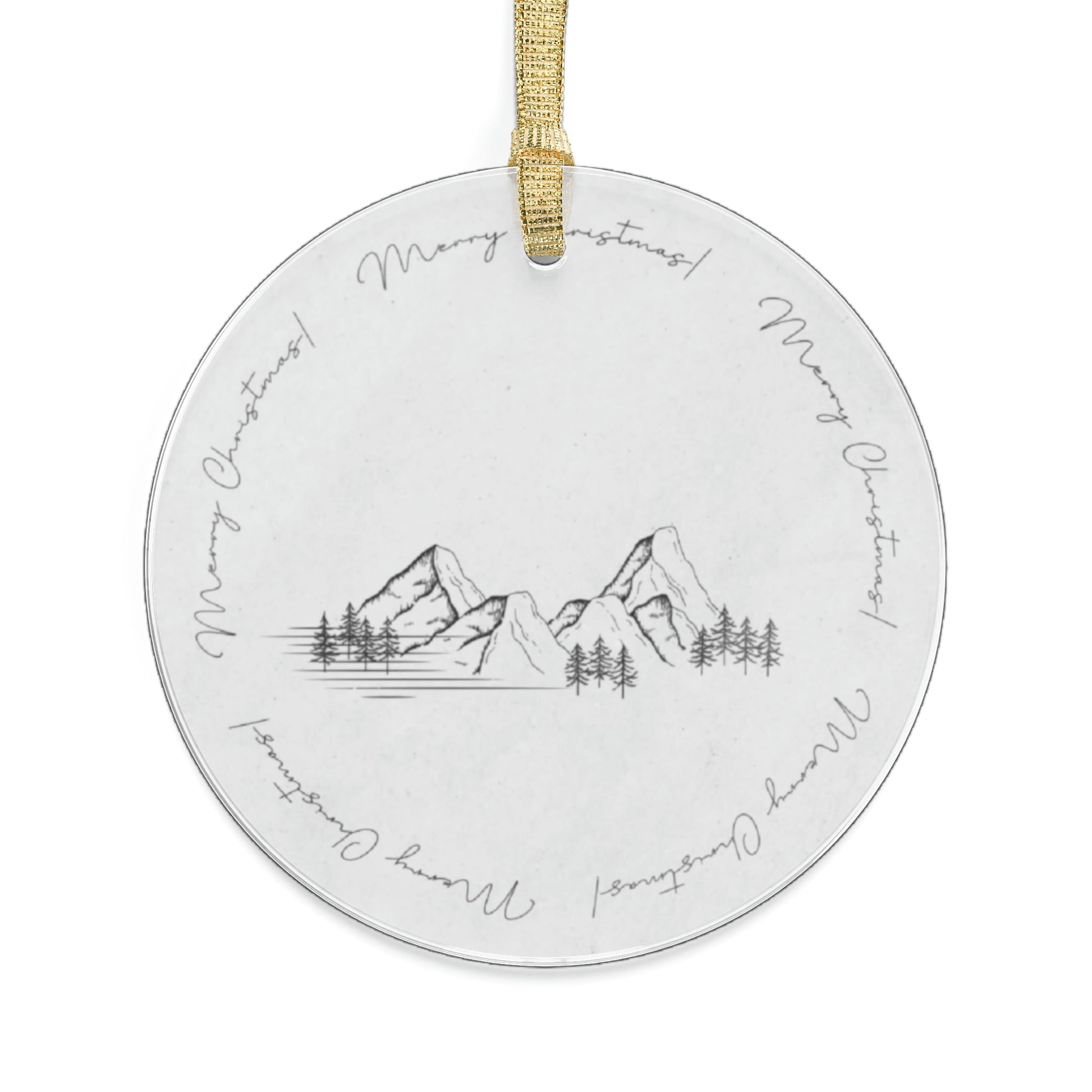 Christmas Landscape Acrylic Ornament - Trendy AF