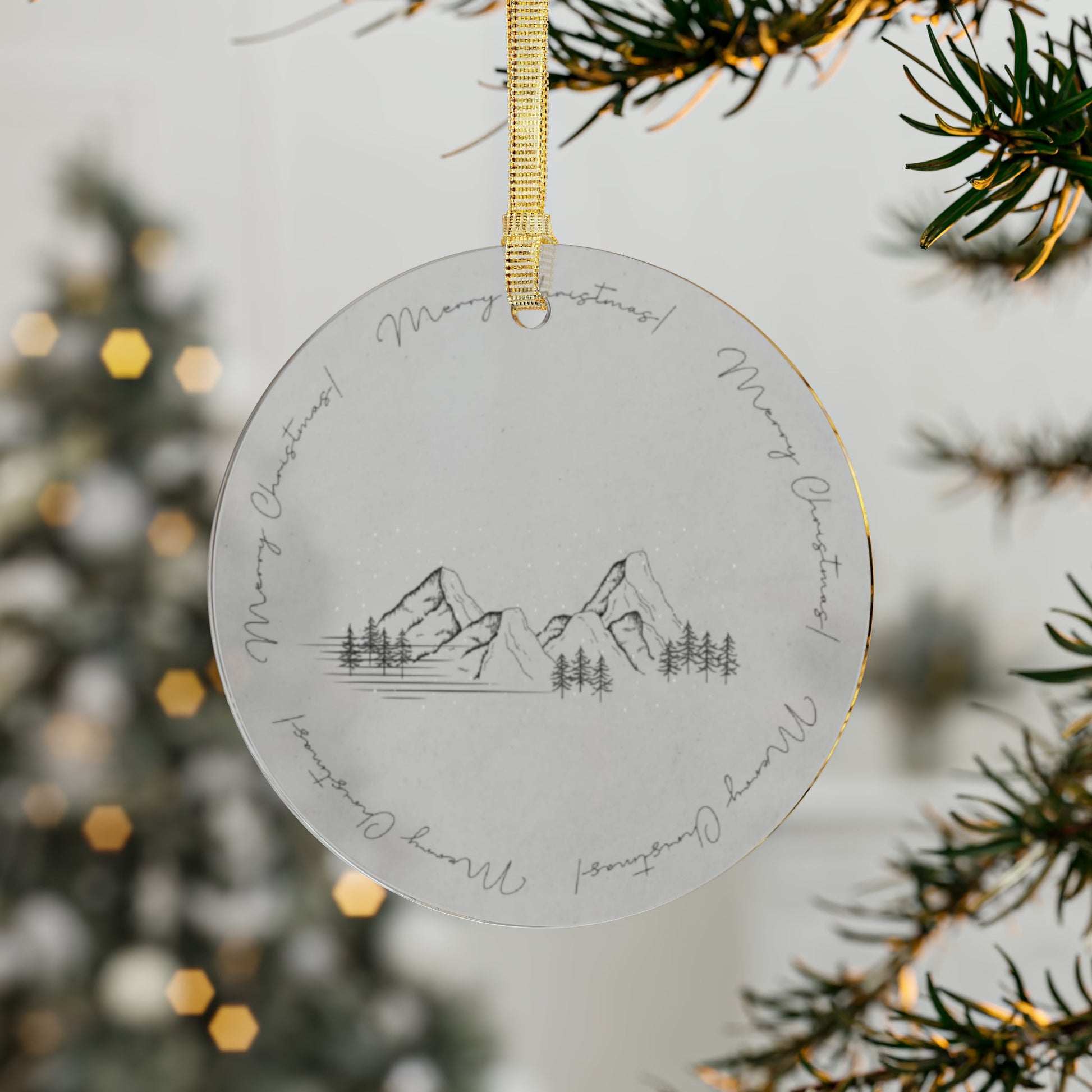 Christmas Landscape Acrylic Ornament - Trendy AF