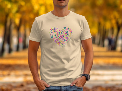 Colorful Expressions Heart Graphic Design T-Shirt - Trendy AF