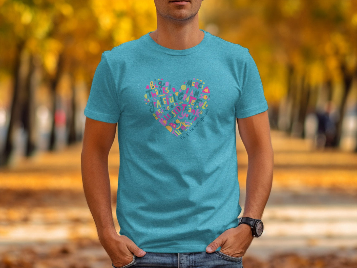 Colorful Expressions Heart Graphic Design T-Shirt - Trendy AF