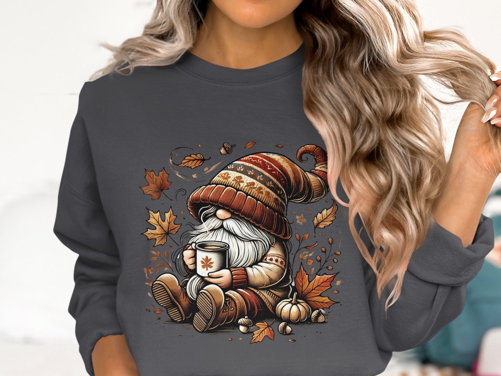 Cozy Fall Gnome Sweatshirt - Trendy AF