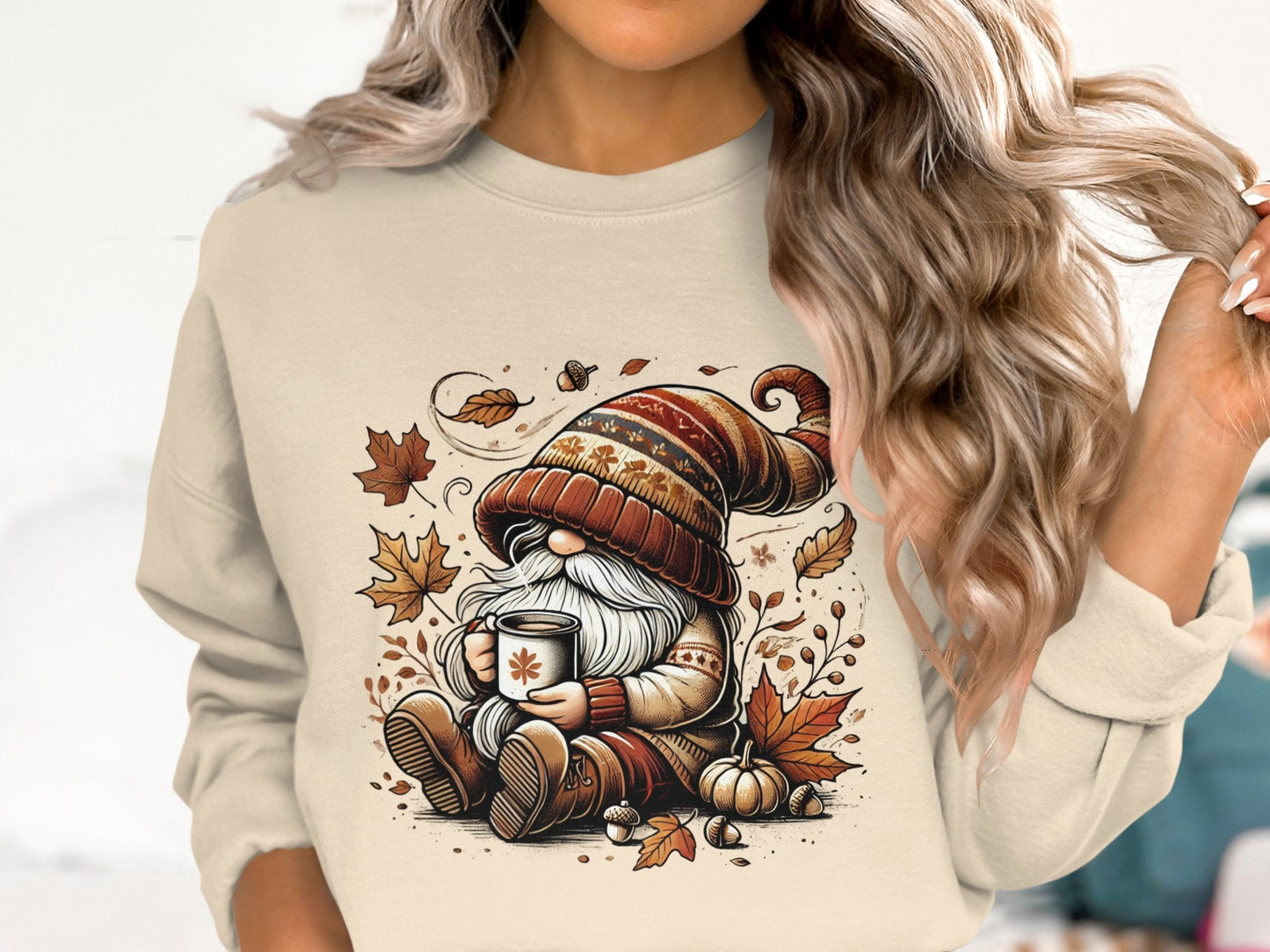 Cozy Fall Gnome Sweatshirt - Trendy AF