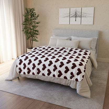 Cozy Heart Design Sherpa Blanket - Trendy AF