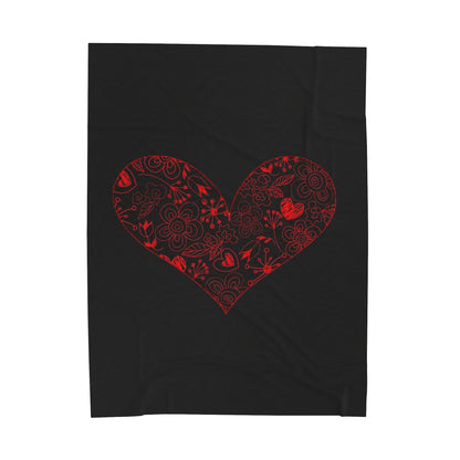 Cozy Velveteen Heart Blanket - Trendy AF