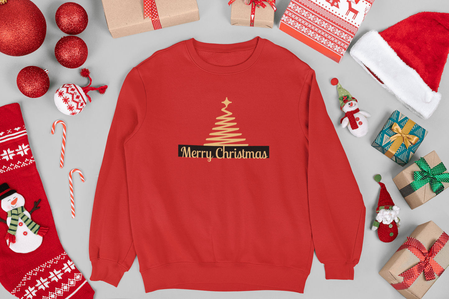 Elegant Gold Christmas Sweatshirt - Trendy AF