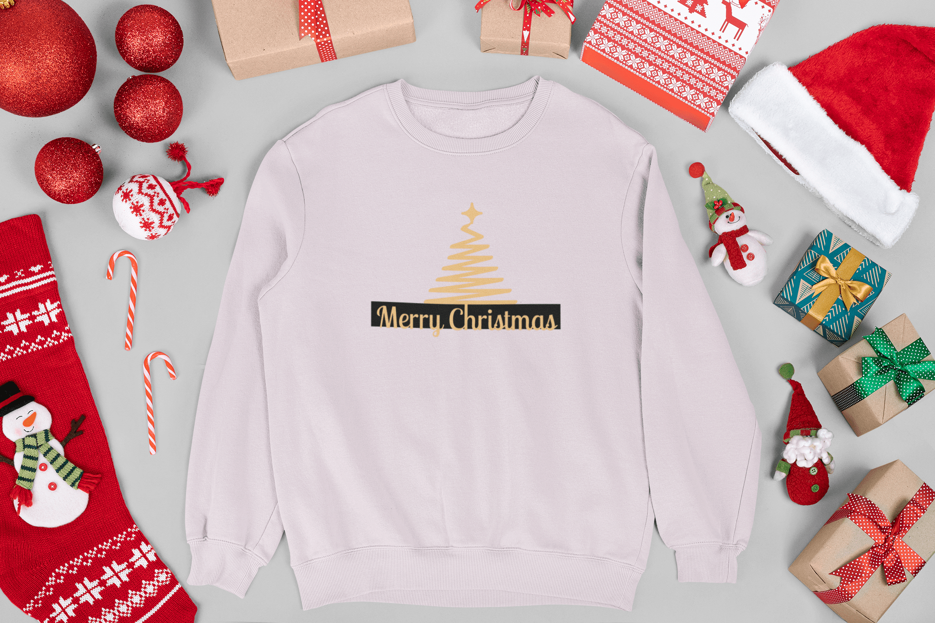 Elegant Gold Christmas Sweatshirt - Trendy AF