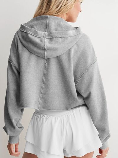 Exposed Seam Long Sleeve Hoodie - AlterEgo Trading Company