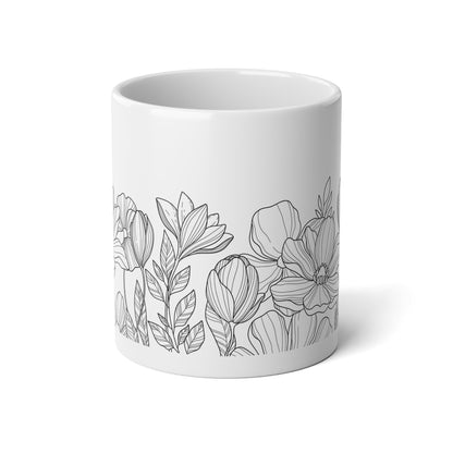 Floral Jumbo Mug, 20oz - Trendy AF