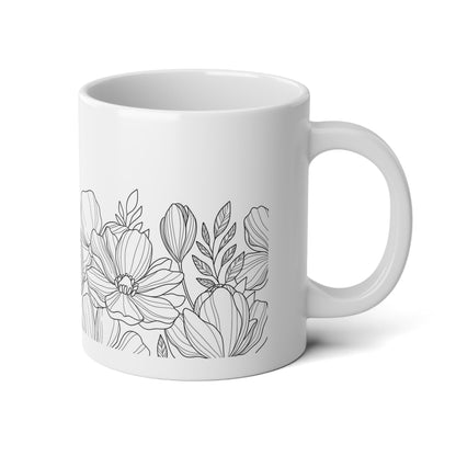 Floral Jumbo Mug, 20oz - Trendy AF