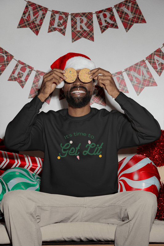 Get Lit Holiday Sweatshirt - Trendy AF