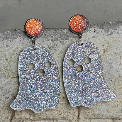 Ghost Shape Acrylic Dangle Earrings - Trendy AF