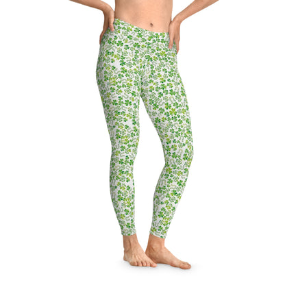 Green Clover Yoga Pants - Trendy AF