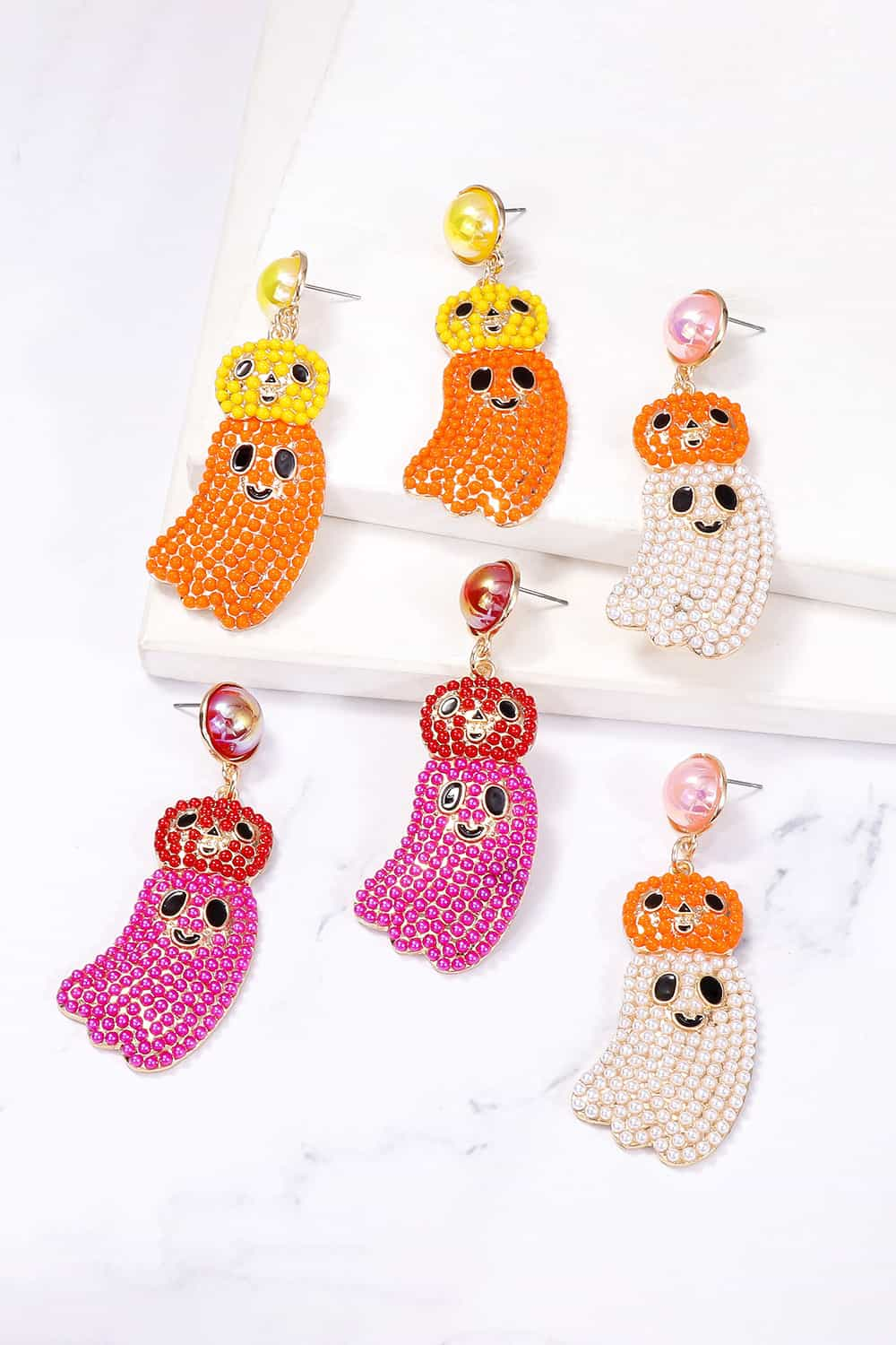 Halloween Ghost Shape Dangle Earrings - Trendy AF