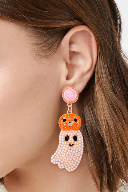 Halloween Ghost Shape Dangle Earrings - Trendy AF