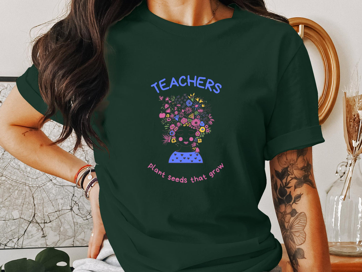 Inspiring Teachers Plant Seeds That Grow Graphic T-Shirt - Trendy AF