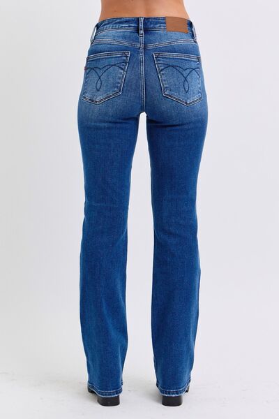 Judy Blue Full Size Run Mid - Rise Bootcut Jeans with Thermal Lining - AlterEgo Trading Company