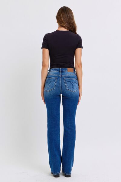 Judy Blue Full Size Run Mid - Rise Bootcut Jeans with Thermal Lining - AlterEgo Trading Company