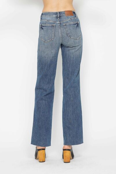 Judy Blue Full Size Tummy Control Straight Jeans - AlterEgo Trading Company