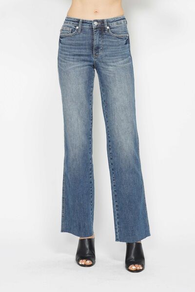 Judy Blue Full Size Tummy Control Straight Jeans - AlterEgo Trading Company