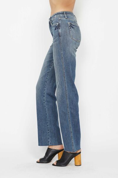 Judy Blue Full Size Tummy Control Straight Jeans - AlterEgo Trading Company