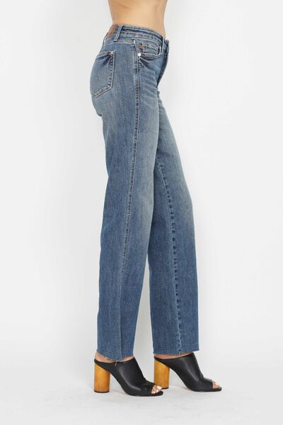 Judy Blue Full Size Tummy Control Straight Jeans - AlterEgo Trading Company