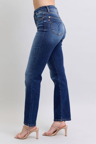 Judy Blue Full Size Washed Straight Leg Jeans with Pockets - AlterEgo Trading Company