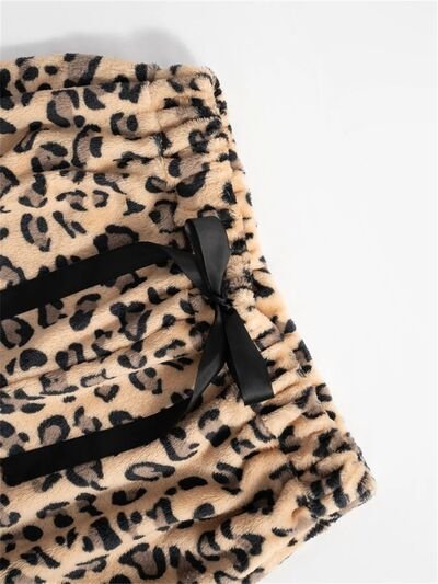 Leopard Wide Leg Plush Pants - AlterEgo Trading Company