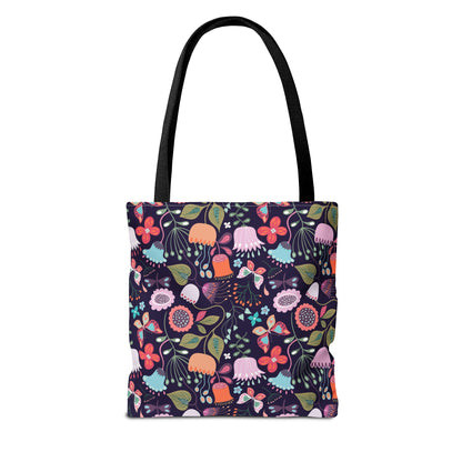 Midnight Garden - Enchanted Floral Tote Bag - Trendy AF