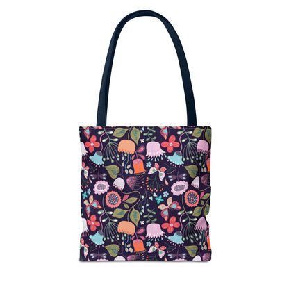 Midnight Garden - Enchanted Floral Tote Bag - Trendy AF