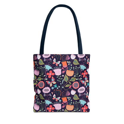 Midnight Garden - Enchanted Floral Tote Bag - Trendy AF