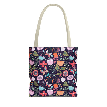 Midnight Garden - Enchanted Floral Tote Bag - Trendy AF