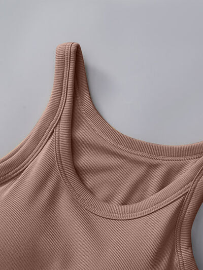 Round Neck Tank with Bra - AlterEgo Trading Company