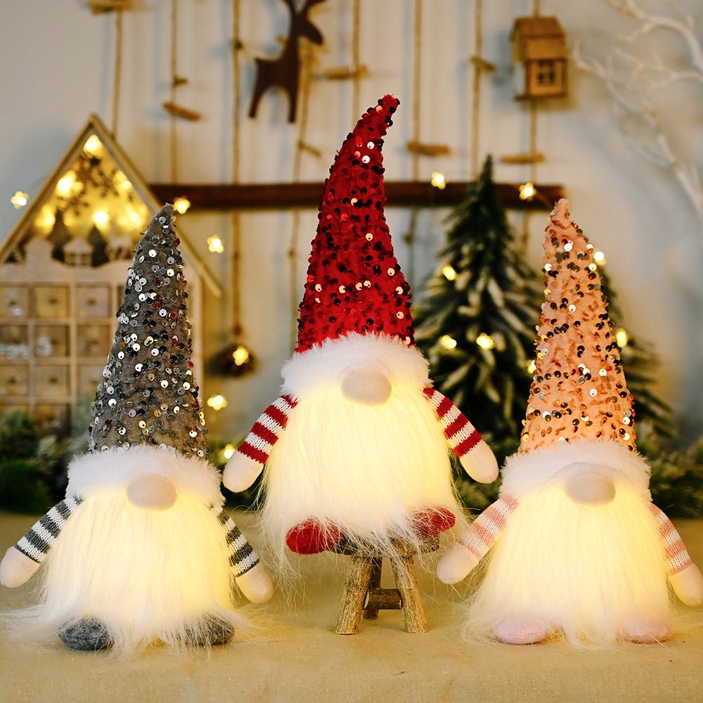 Sequin Light - Up Faceless Gnome - AlterEgo Trading Company