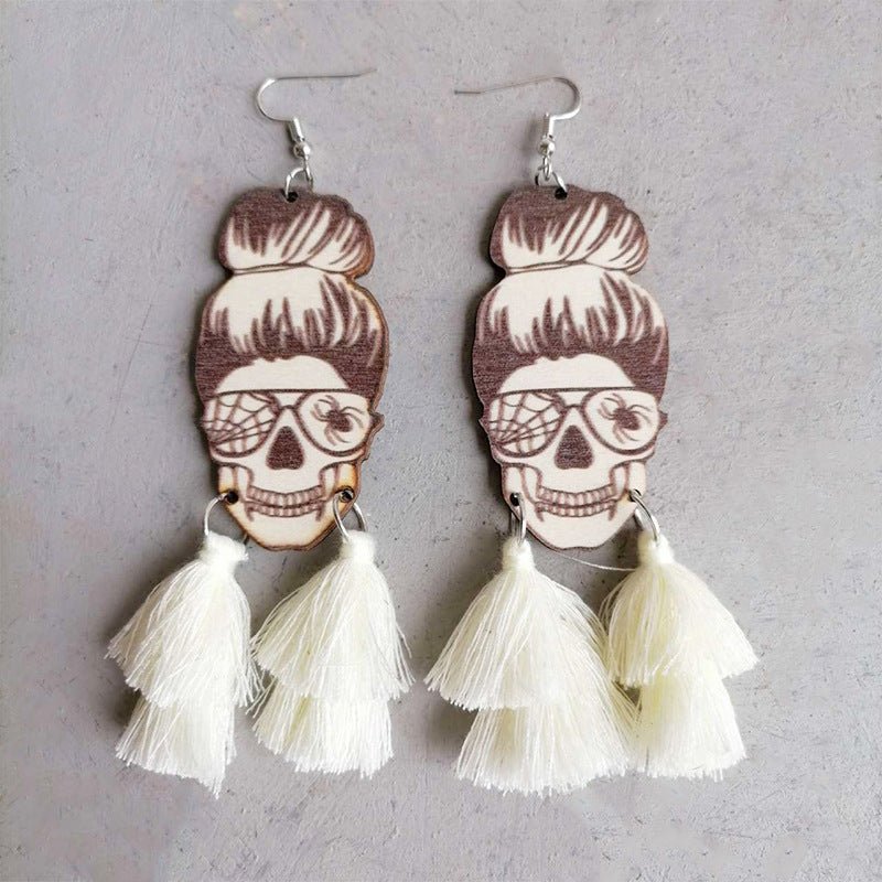 Spider Grandma Tassel Detail Dangle Earrings - Trendy AF