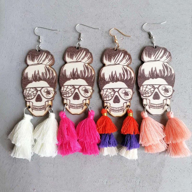 Spider Grandma Tassel Detail Dangle Earrings - Trendy AF