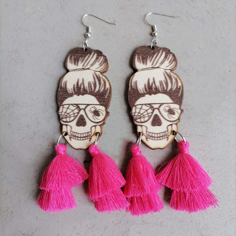 Spider Grandma Tassel Detail Dangle Earrings - Trendy AF