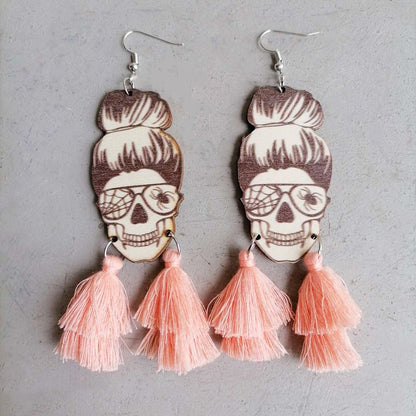 Spider Grandma Tassel Detail Dangle Earrings - Trendy AF