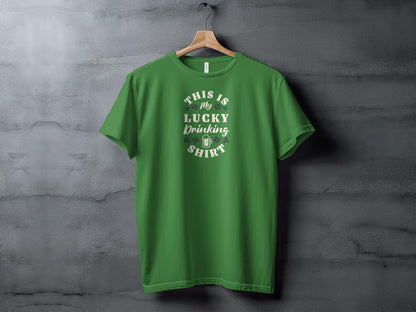 St. Patrick's Day Lucky Drinking Shirt, Green Clover Beer Graphic Tee, Unisex Party Celebration T-Shirt - Trendy AF